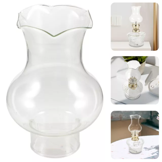 Clear Glass Oil Lamp Chimney Kerosene Lamp Shade Replacement 3CM