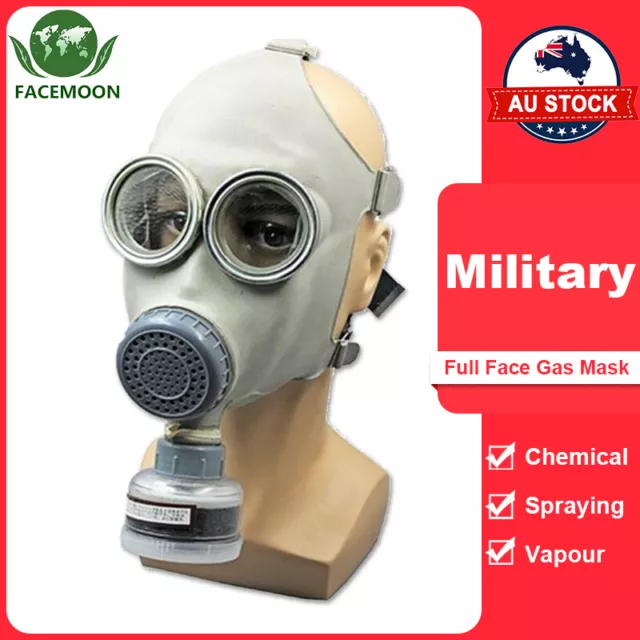 Soviet SURPLUS M64 Full Face Gas Mask With Activate Carbon Cartridge GP5 S10