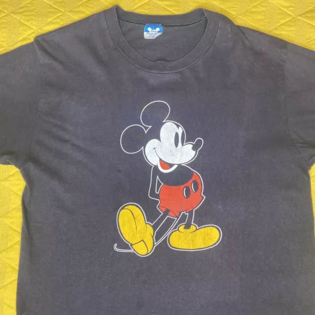 VINTAGE DISNEYS MICKEY Mouse Shirt L Minnie Lion King Aladdin USA ...