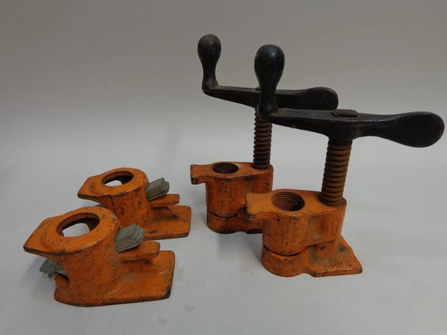Vintage Jorgensen Pony 3/4" Adjustable Pipe Clamps Lot of 2 USA