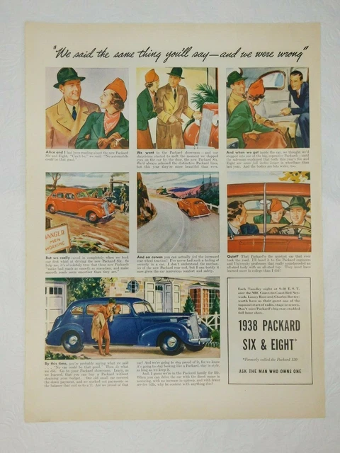 Packard Service Motor Classic Car Man Cave Vintage Advertisement Magazine Page