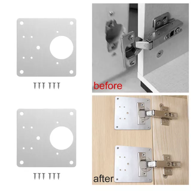 Repair Accessories Furniture Hardware Door Hinges Mount Hinge Repair Plate