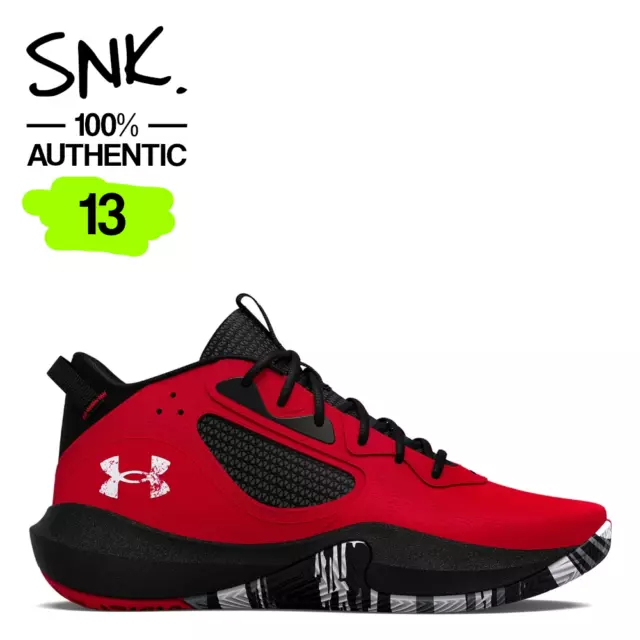 UNDER ARMOUR LOCKDOWN 6 mens basketball shoes 3025616-600 red black US Size 13