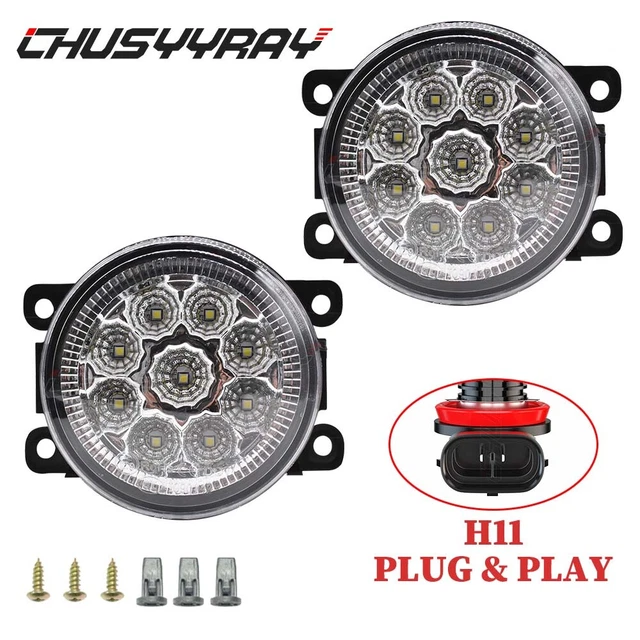 9LED Pair Bumper Fog Light Lamp For Honda Acura TSX RDX TL CRV Pilot Replacement