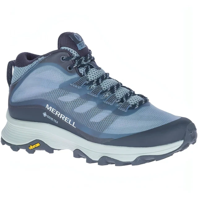 Merrell Womens Moab Speed Mid GTX Walking Hiking Boots Lace Up - Navy