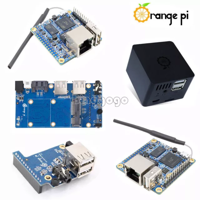Orange Pi Zero/Zero NAS H2 512MB WiFi SBC Expansion Board USB Black ABS Case D