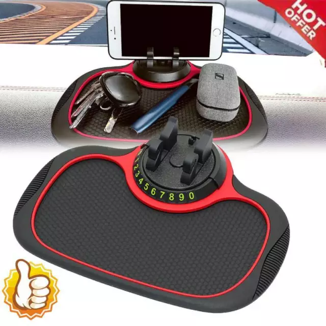 Car Stand Anti Skid Pad NonSlip Dashboard Mount Mat Number Parking Phone Holder'