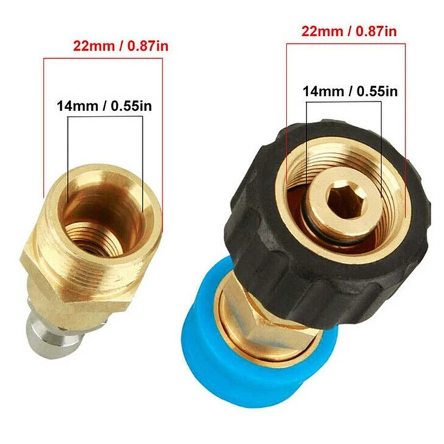 MOBUTOFU Kit 10 Accessoires Nettoyeur Haute Pression – Valves, Clapets Anti-Retour, Adaptateurs Lave-Auto