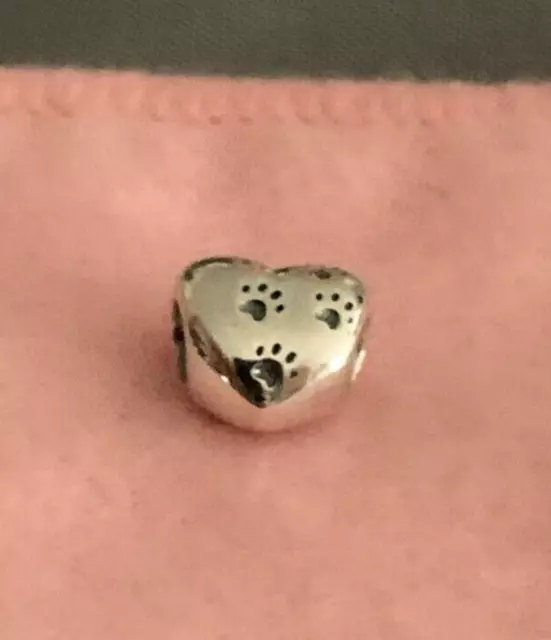 Authentic Pandora My sweet pet pawprint heart charm 791262 NEW