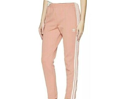 Adidas Originals cintura alta Junior Track Pants brilho Pêssego Rosa/branco ED7876