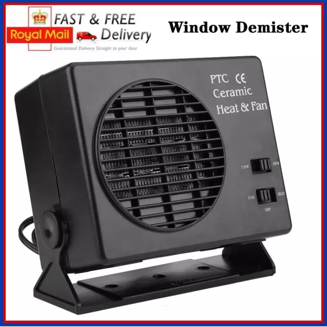 300W Car Truck Fan Heater Warmer Defroster Demister Heating Windscreen UK