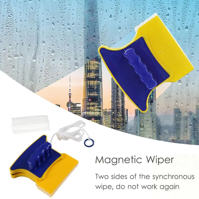 Limpiador de vidrio de doble cara lateral mágico para ventanas magnéticas resistentes E0 V4W7