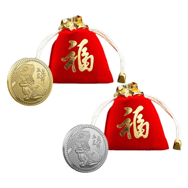 2023 Year of the Rabbit Commemorative Coin New year Red Envelope Decor
