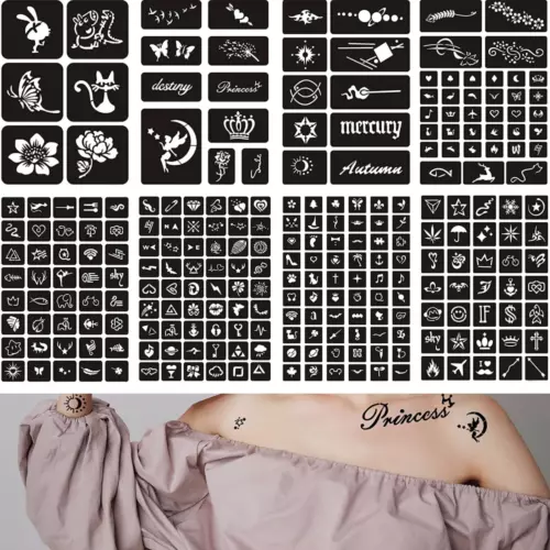 Temporary Tattoo Henna Stencils - Tattoo Drawing Templates Body Art  Accessories