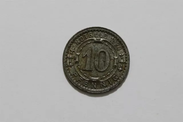 Germany War Money Token 10 Pfennig 1920 Menden Iron B34 #Z823