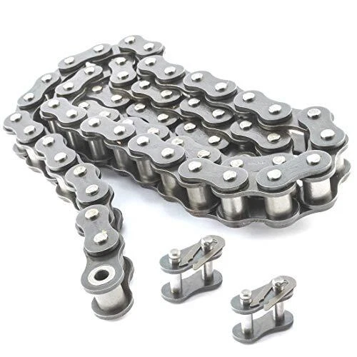 PGN #40 Nickel Plated Roller Chain - 10 Feet + 2 Free Connecting Links - #40N...