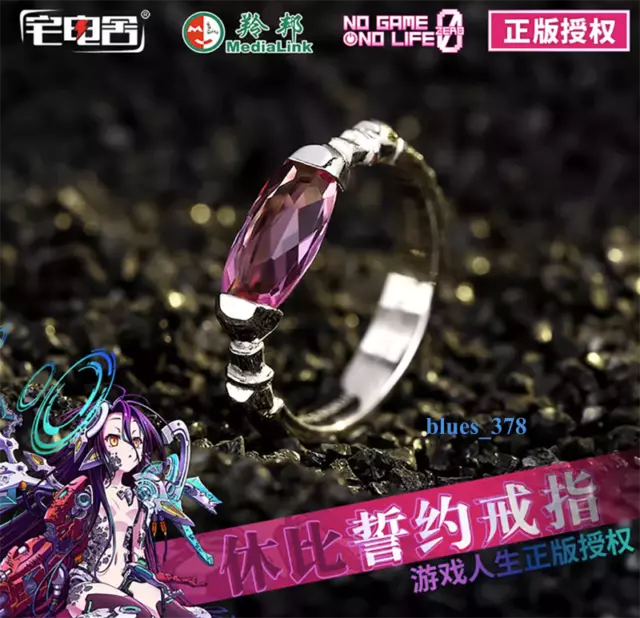 NO GAME NO LIFE Ring Schwi Dola Adjustable 925 Silver Finger Ring Jewelry Gift