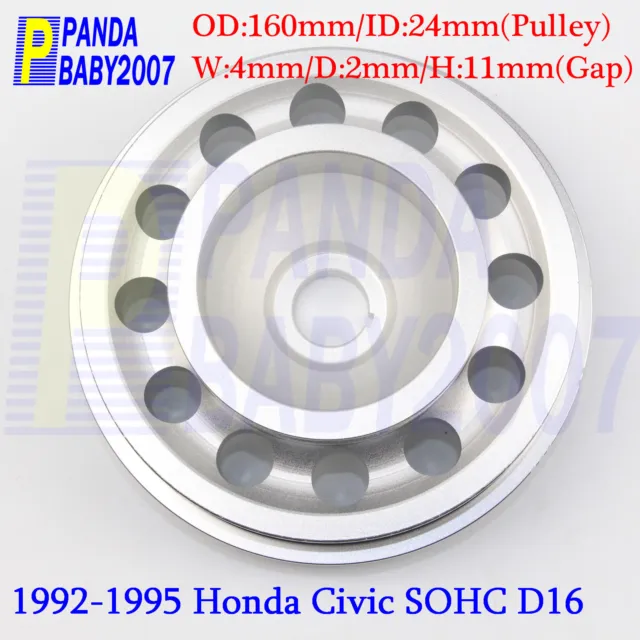 For Honda 1992-1995 Civic Sohc D16 Oem Sl Racing Light Weight Crankshaft Pulley