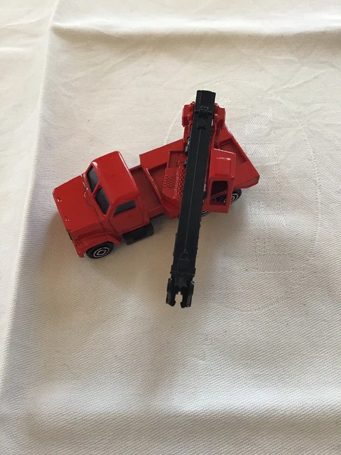 Camion Grue Majorette N.283 - Jouet Vintage D'occasion - Véhicule De Collection Années 80/90