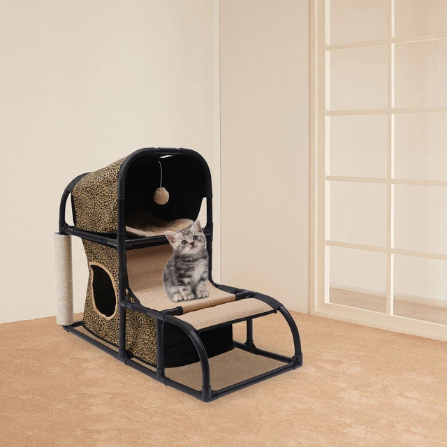 Cat House Activity Center Condo Rest Furniture Scratching Post Kitty Pet House
