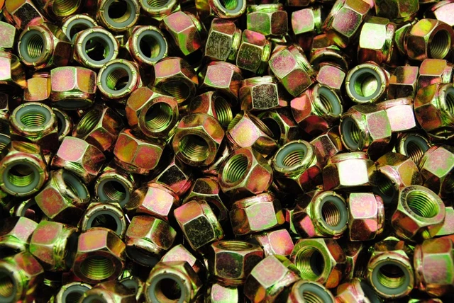 Dadi Autofrenanti Nylock 25 7/16-20 UNF - Grado 8, Zincati Giallo, Con Inserto In Nylon Dadi Nylock 7/16-20 - Foto 6