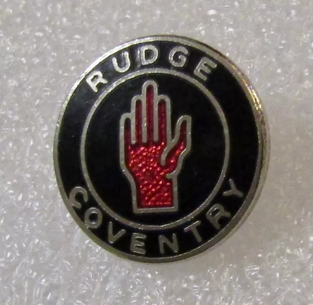 RUDGE COVENTRY MOTORYCLES - Vintage Enamel Lapel Badge - Biker / Bikes / Racer