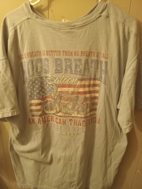 hogs breath saloon t shirt usa motorcycle biker beer xl blue