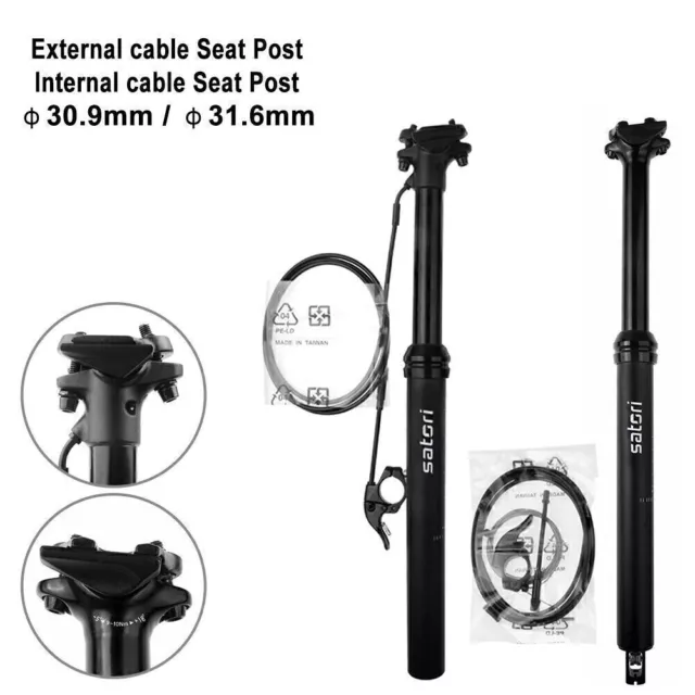 Satori Sorata Pro MTB Bike Dropper Seat Post Internal External Cable Routing
