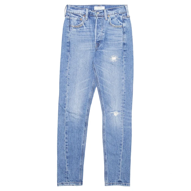 Jeans slim skinny blu Levi's 501 da uomo in denim alterato W26 L30