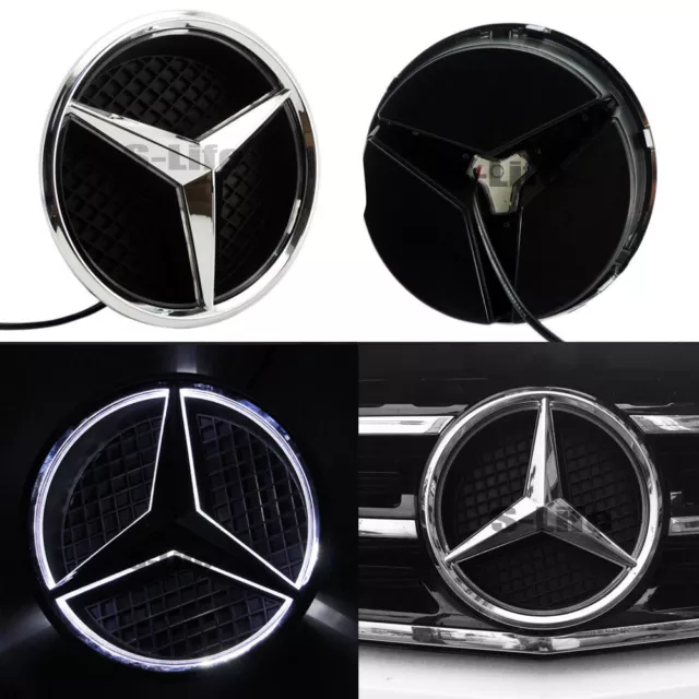 Glowing Car Led Grille Star Logo Emblem Light For Mercedes Benz CLA E C ML Class