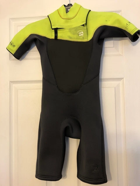 Billabong Foil 2mm childs youth Spring Shorty Wetsuit 8 swim surf
