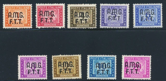 A.M.G. ITALY TRIESTE A,  POSTAGE DUE SET, VF MNH Sc#J7-15 CAT$703 (SEE BELOW)