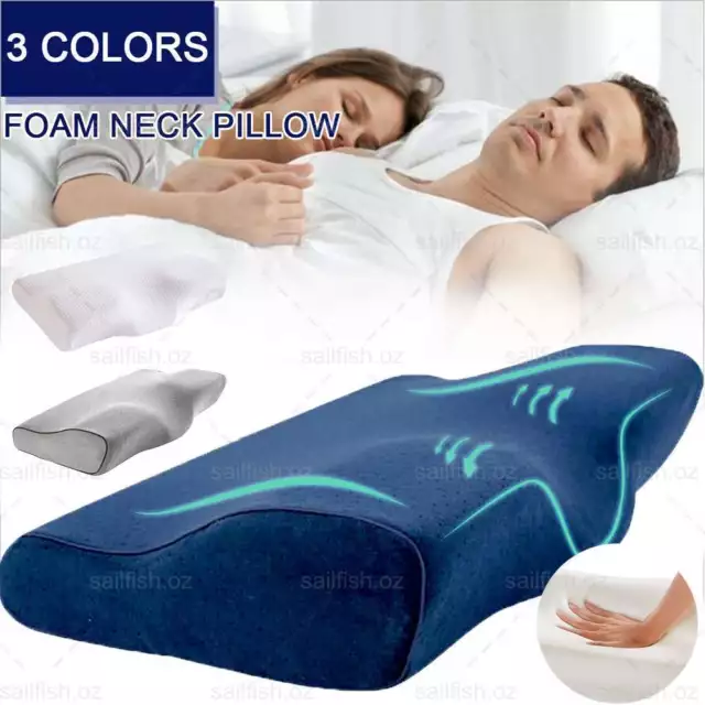 Memory Foam Pillow Neck Pillows Contour Rebound Soft Pain Relief Support New AU