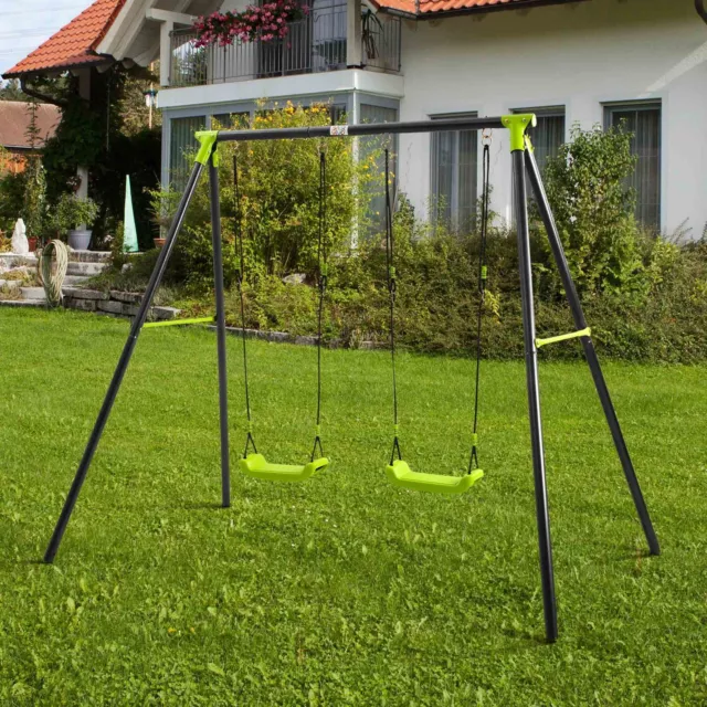 Baby Vivo Schaukelgerüst Schaukelgestell Doppelschaukel Gartenschaukel Schaukel