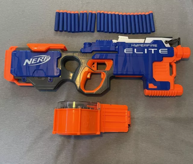 NERF N-strike Elite Hyperfire Blaster With 25 Dart Drum Fires up to 90ft