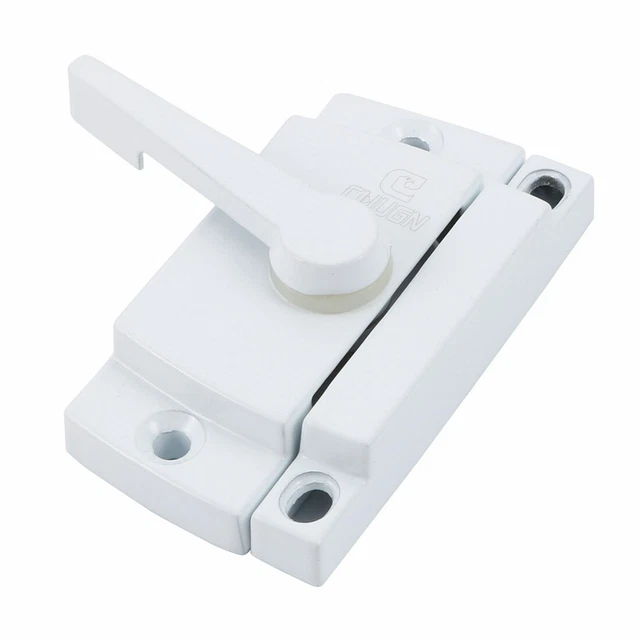Nkiy Quen 8 Pcs F2590 Windows Replacement Sash Lock-2-1/4'' Mounting Hole Centers Sash Lock With Screws-White Sash Lock For Vertical Sliding Windows Double Hung Windows
