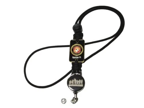 USMC Lanyard for Office Badge Marines Lanyard US Marines Paracord Lanyard Mil...