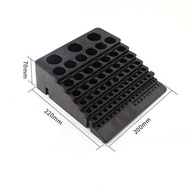 Black Drill Bit Storage Box Milling Cutter Drill Finishing Holder Organi SN W1