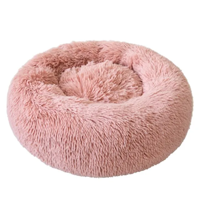 Donut Pet Dog Cat Bed Plush Soft Warm Calming Sleeping Bed Kennel Ultra Fluffy 5
