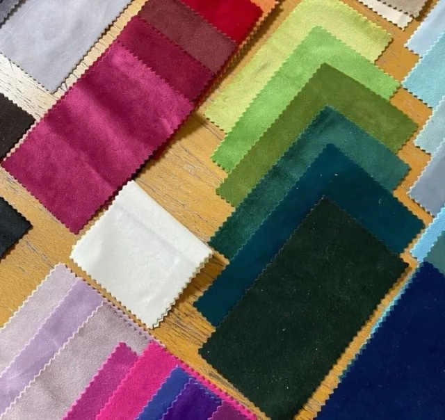 New Plain Durable Velvet Brushed Cotton Effect Upholstery Fabric Sold Per Metre