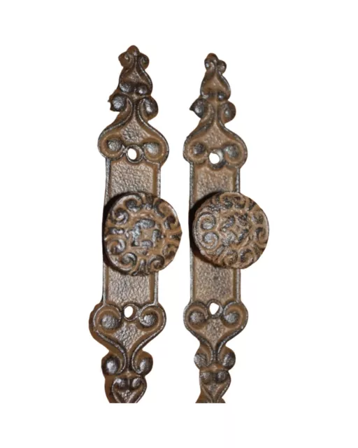 Antique Cast Iron Drawer Pull Handle Patina Kitchen Cabinet Knob Victorian