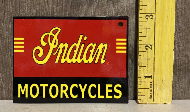 Indian Motorcycles Thick Metal Magnet Sales Service Bike Riding Gas Oil Sign