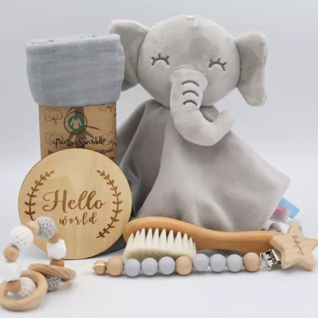 Babynize Baby Geschenkset Jungen & Mädchen, Geschenk zur Geburt, Babyparty Taufe