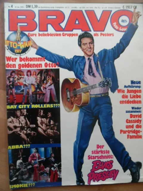 BRAVO 4-1978 (1) Elvis Bay City Rollers Chaplin Beatles Satus Quo Linda Ronstadt