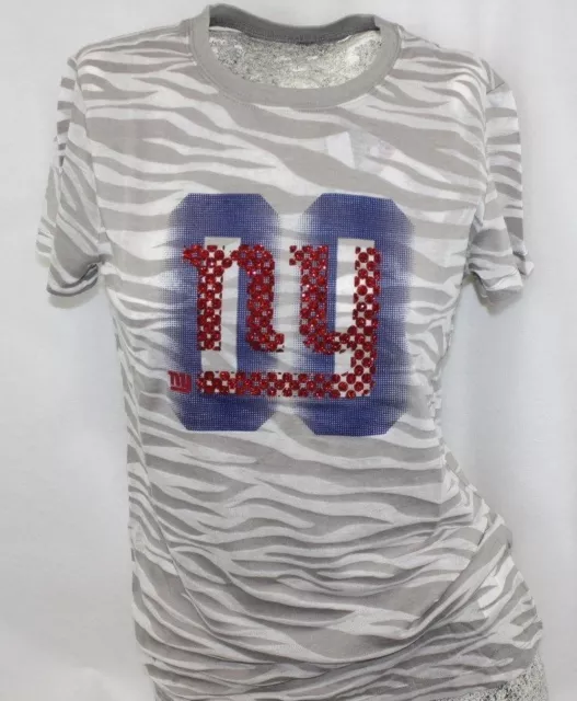 Womens Reebok New York NY Giants Animal Print Henley 3108W NFL Equipment Shirt
