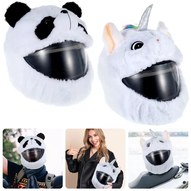 Motorcycle Helmet Plush Cover Cute Animal Motorcycle Helmet Protection Cover US