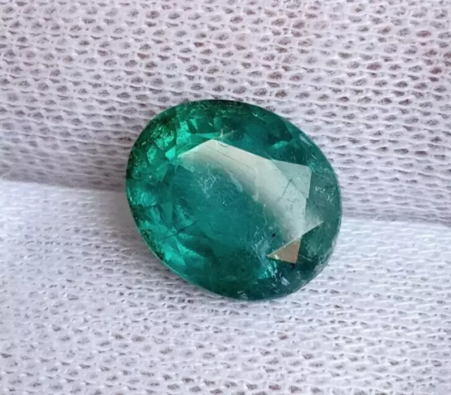 Natural Zambian Emerald Oval Shape 3.75 Cts Earth Mined Certified Loose Gemstone