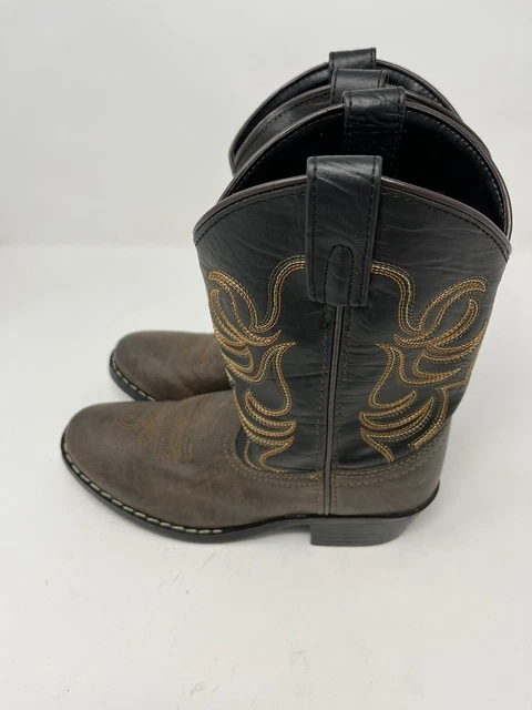 Smoky Mountain Boots Boys Monterey Western Cowboy Brown/Black 3 M US Little Kid