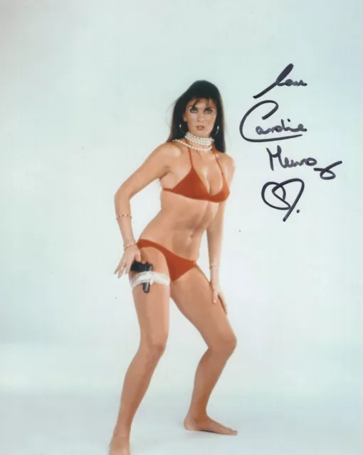 Actress & Model Caroline Munro signed sexy 007 Bond movie bikini 8x10 photo