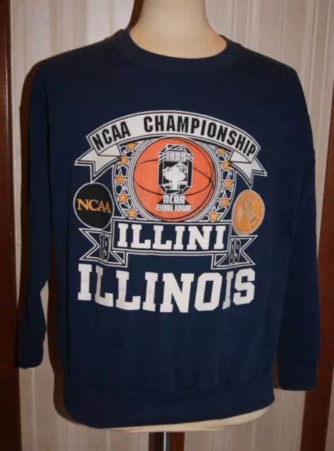 VTG ILLINOIS FIGHTING ILLINI 1989 NCAA Final Four Championship XL Sweatshirt USA